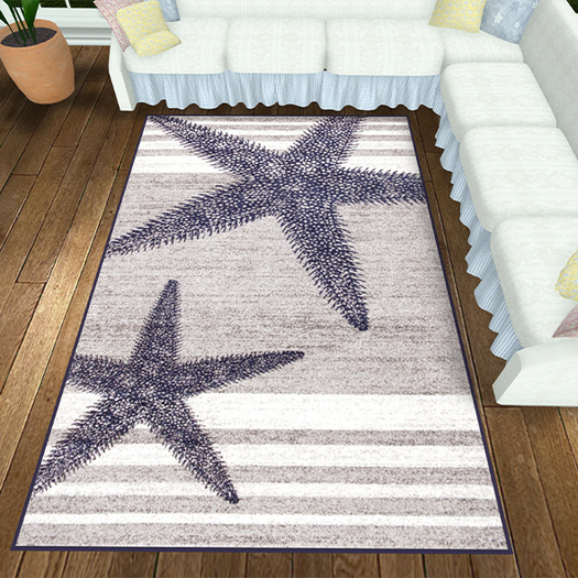 Starfish and Stripes Area Rug