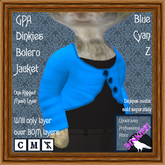 GPA Dinkies Bolero Jacket - Blue Cyan Z