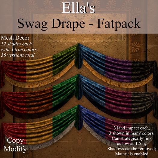 Ella's Swag Drapes - Fatpack