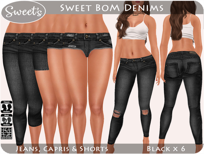 Sweet's Sweet BoM Denims - Jeans/Capris/Shorts - Black