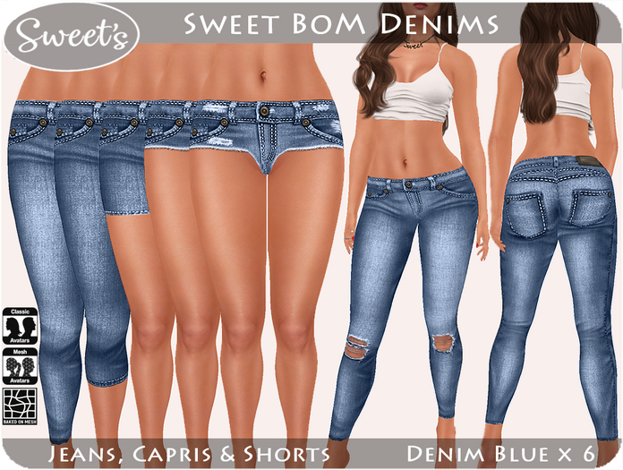 Sweet's Sweet BoM Denims - Jeans/Capris/Shorts DenimBlue