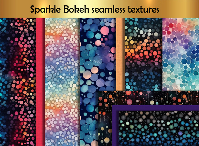 Sparkle Bokeh seamless textures
