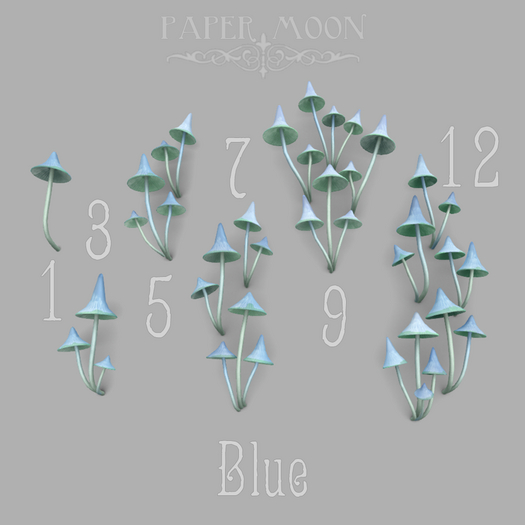 *pm* Mysterious Mushrooms: Skinny - Blue