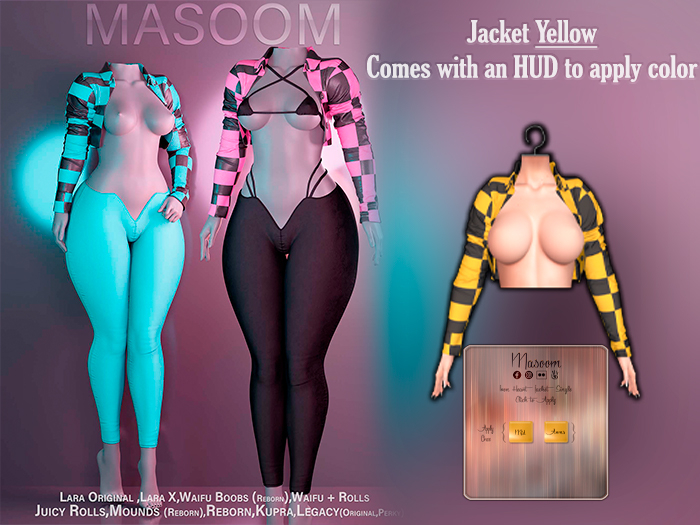 [[ Masoom ]] Colección Iron Heart Chaqueta - Amarillo