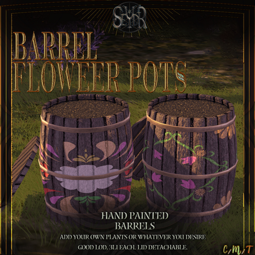 [Seydr] Barrel Flower Pots