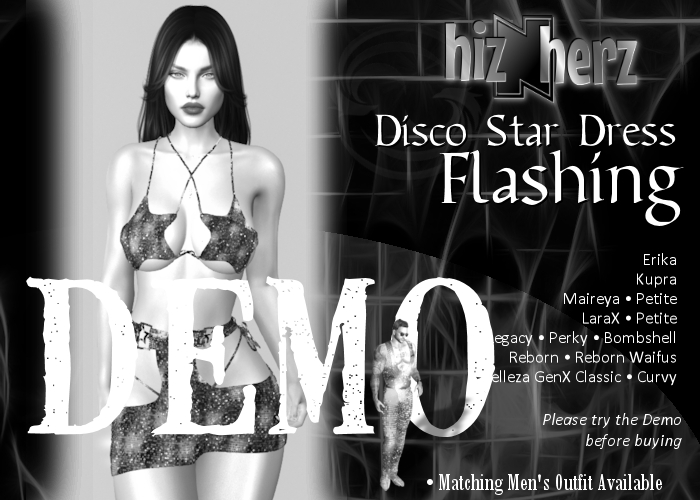 hizNherz Flashing Disco Star Dress DEMO
