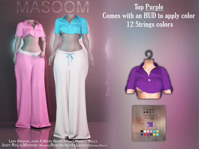 [[ Masoom ]] Starfire Top - Purple