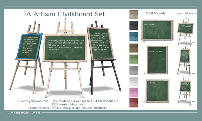 ::TA Artisan Chalkboard Set v2.1