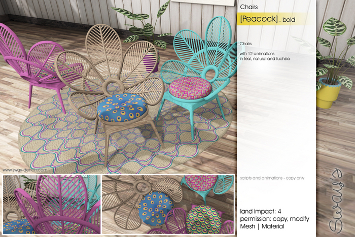 Sway's [Peacock] Chairs . bold