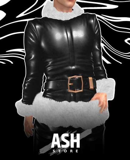 ASH. Claus Suit -BLACK LEATHER