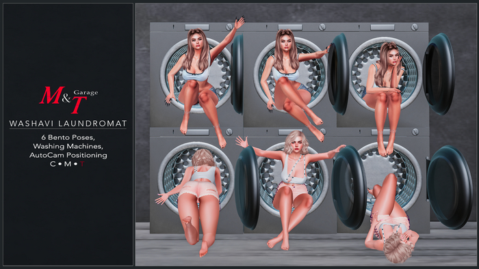 M&T Washavi Laundromat Bento Poses 