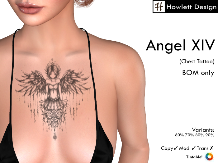 [HDesign] Angel XIV (Chest Tattoo)
