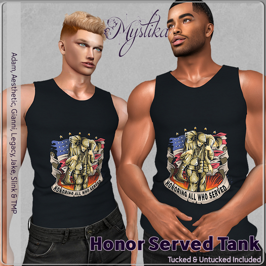 ~Mystika~ Honor Served Tank Guys