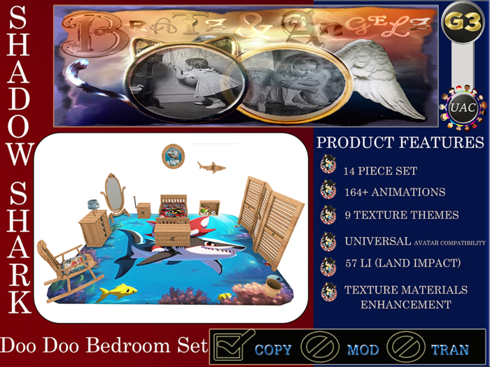 Bratz & Angelz - Shadow Shark Doo Doo Children's Bedroom Set