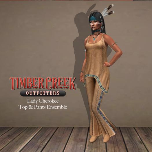[Timber Creek] Lady Cherokee Top & Pants Ensemble-Rawhide