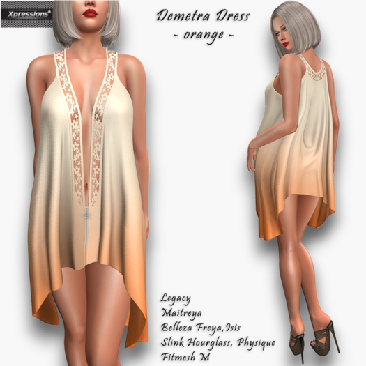 [Xprs] - Demetra Dress Orange