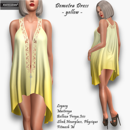 [Xprs] - Demetra Dress Yellow