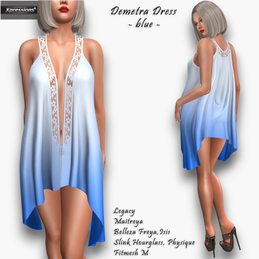 [Xprs] - Demetra Dress Blue