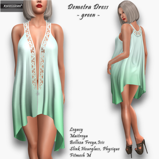 [Xprs] - Demetra Dress Green