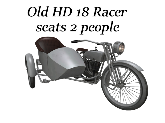 Old HD 18 Racer___ W/Helmets
