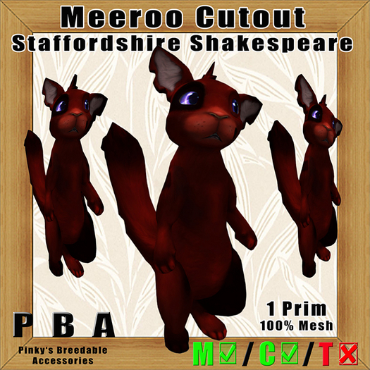Meeroo Cutout Staffordshire Shakespeare