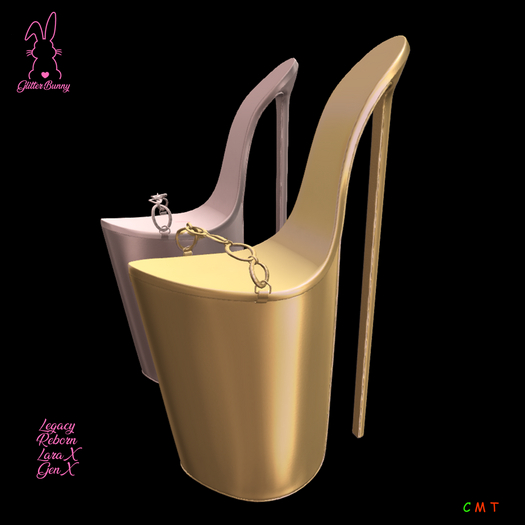 *Glitter Bunny* Hailey Mules Gold & Silver 