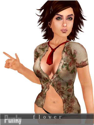 punky blouse flower