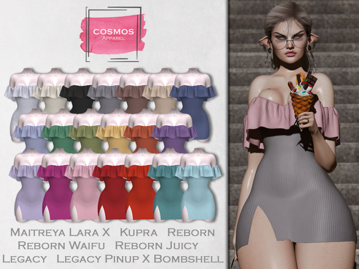 [COSMOS] Raja Summer Dress Knit / 20 Colors Fatpack Demo