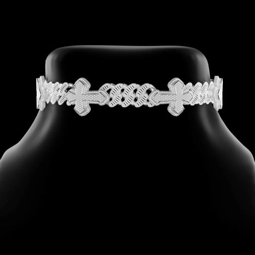 Glory Cross Choker RLV (Silver)