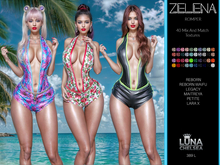 ❤️, Zelina Sheer Summer Romper with Chain Belt, 40 Textures, Florals and Solids