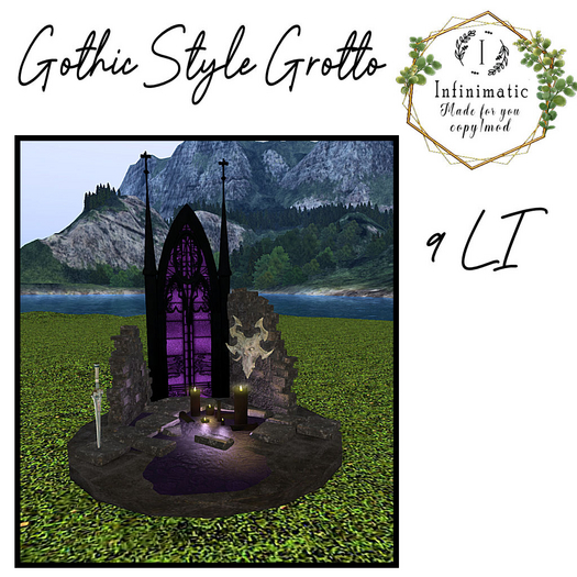 Gothic style grotto bagged