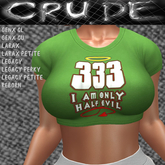 333 Half Evil Women's Crop Top (WTS)  <Wear Me>