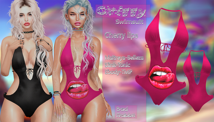 =Impulse= Crissy Swimsuit Cherry lips