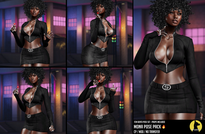 Of Breed: Mona Pose Pack ~ Bento for Pics / Props Included