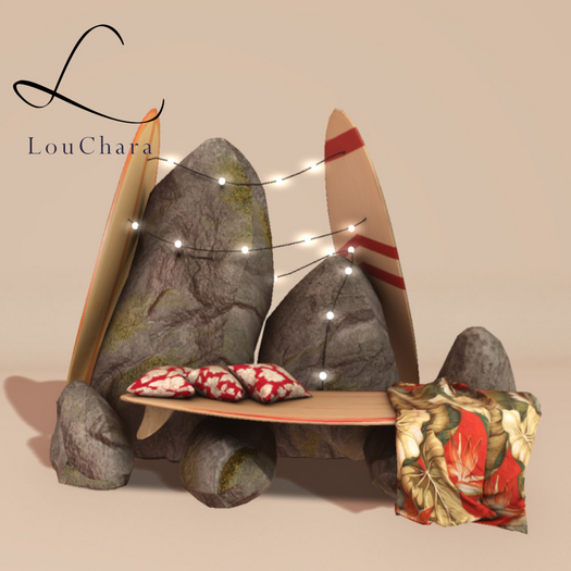 LouChara Surf's Up Cuddle Bench 