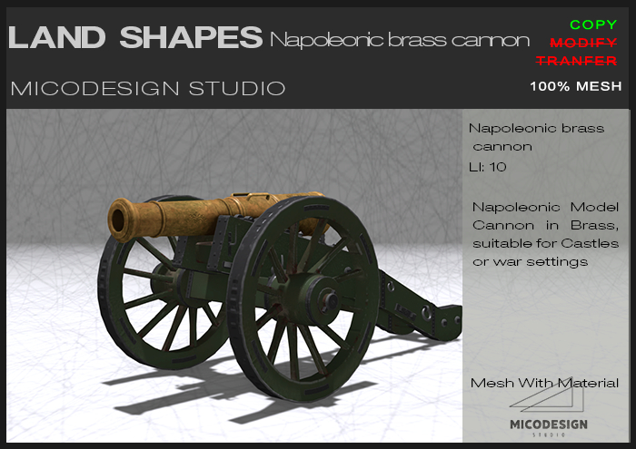 Napoleonic brass cannon