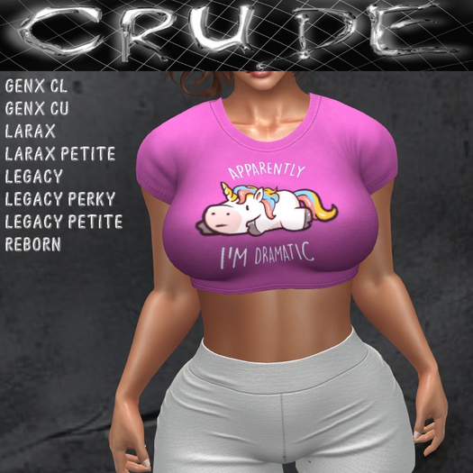 Apparently I'm Dramatic (Unicorn) Women's Crop (WTS) <Wear Me>