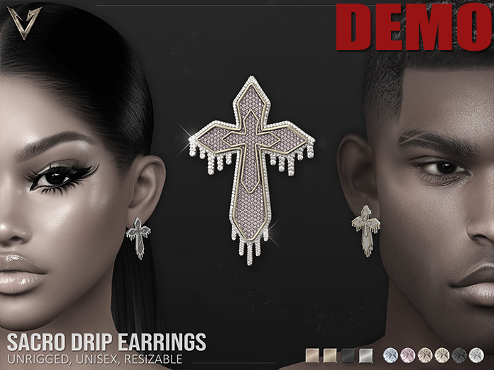 [VIPERA] DEMO Sacro Drip Earrings (unrigged)