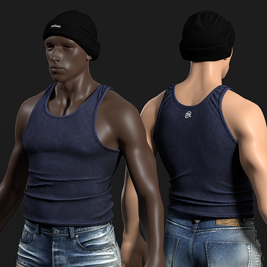 R8TERZ - Destroyed Set Navy Tank Top