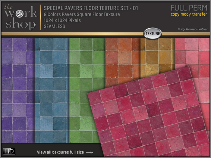 SPECIAL PAVERS FLOOR TEXTURE SET-01