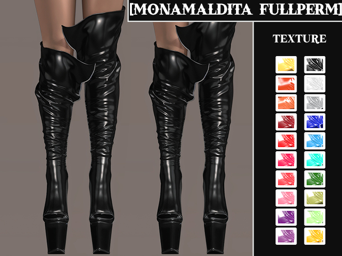 #18 - MONAMALDITA - Texture Latex - Shoes