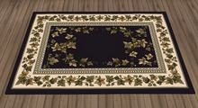 Ink Floral Vines Rug