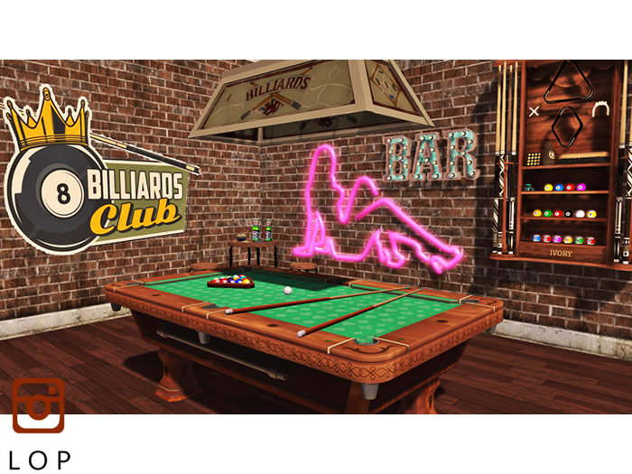LOP Billiards Club Backdrop 