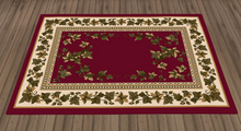 Royal Red Floral Vines Rug