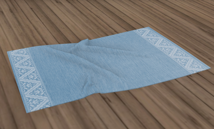 Sky Blue Throw Rug