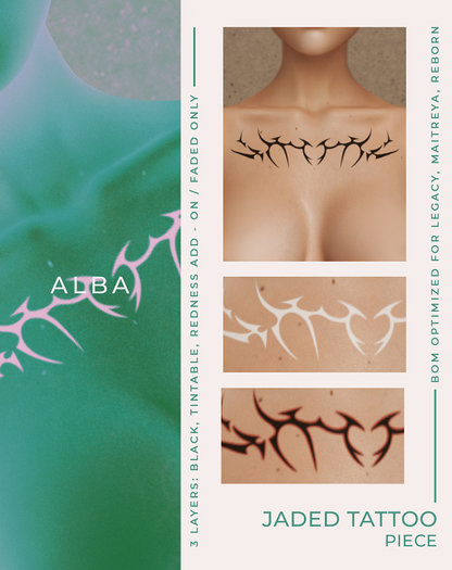 ALBA - Jaded Tattoo Piece