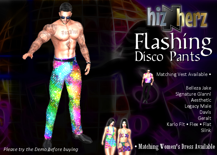 hizNherz Flashing Disco Pants