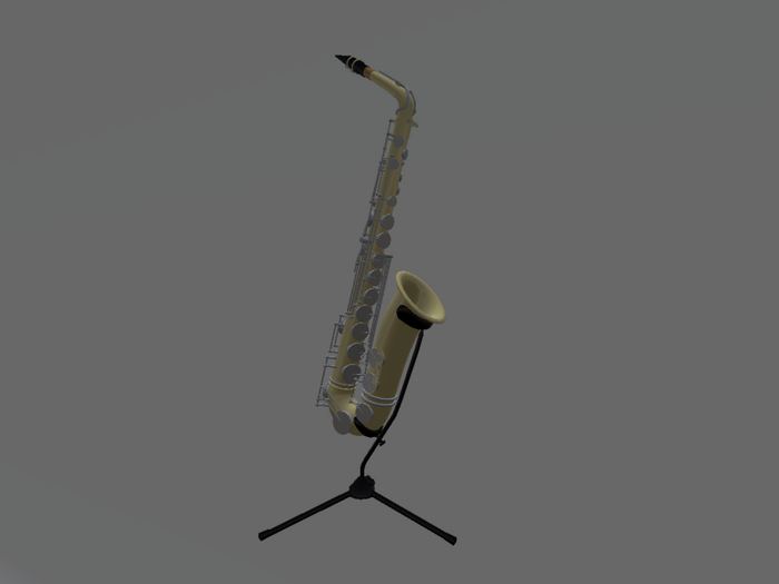 Saxophone on stand