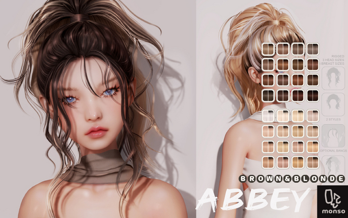 [monso] Abbey Hair /Brown & Blonde
