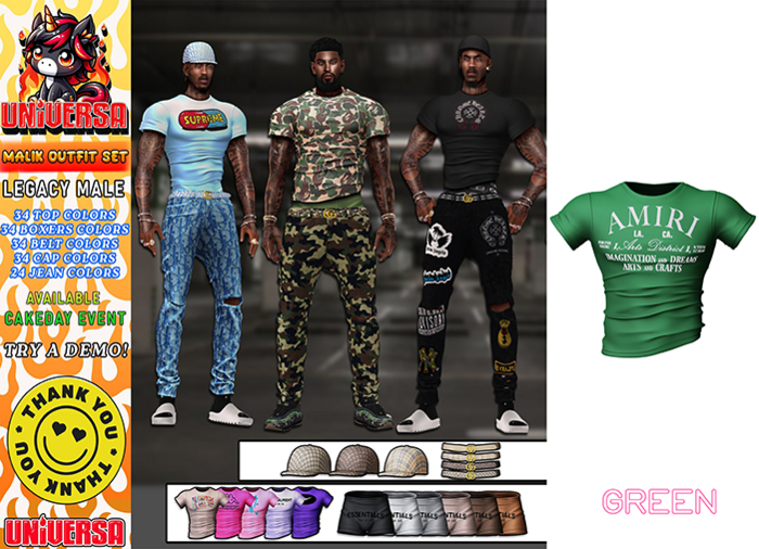 #UNIVERSA MEN - Malik Shirt - Green - Legacy Male - Legacy Athletic